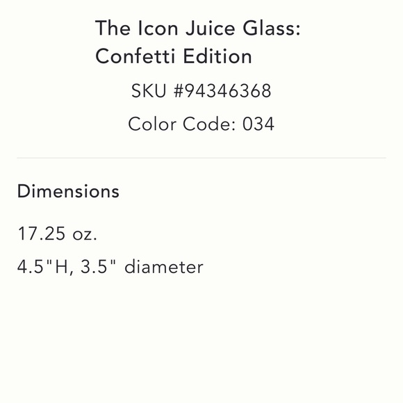 Anthropologie Confetti Icon Juice Glass Bunny Rabbit Easter Spring NWT - Picture 7 of 8